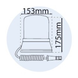 Girofar Static 12V pentru Aeroporturi - Fixare magnetica Girofar Static 12V pentru Aeroporturi - Fixare magnetica